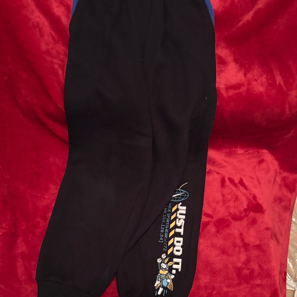 Nike Kids Black and Blue Joggers